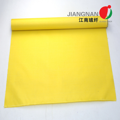 ткань ткани занавеса огня стеклоткани 0.4mm высокотемпературная для цвета огня желтого